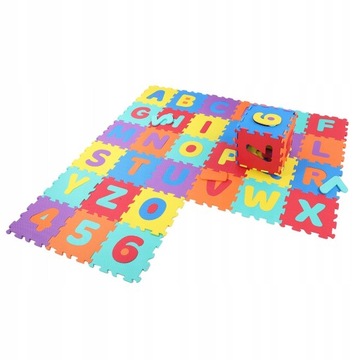 36 szt. Liczby alfabetu mata do zabawy w puzzle