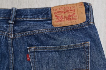 LEVIS 501 JEANS spodnie męskie granatowe klasyczne PREMIUM 34/32 pas 90