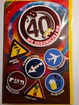 kartka urodzinowa na 40 lat czterdziestkę czterdzi