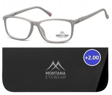 OKULARY KOREKCYJNE DO CZYTANIA PLUSY Z ETUI +2.00