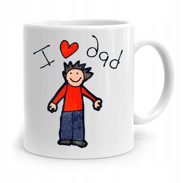 KUBEK NA DZIEŃ OJCA DLA TATY I LOVE DAD PREZENT z Nadrukiem ze Zdjęciem