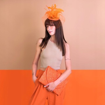 Чародейка с вуалью, перьями, цветком, зажимом, элегантным льняным свадебным колпаком