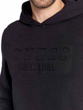 GUESS BLUZA MĘSKA Z KAPTUREM BEAU HOODIE CZARNA L