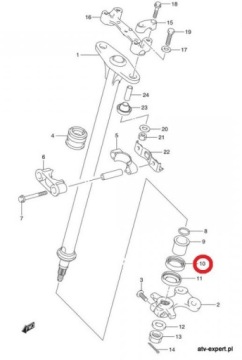 УПЛОТНЕНИЕ ОПОРНОГО ПОДШИПНИКА SUZUKI LTR 450