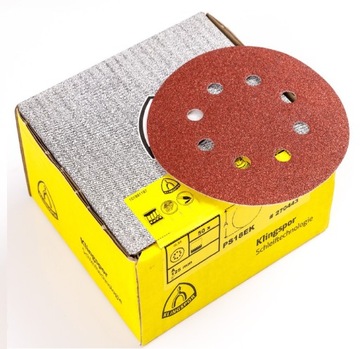 KLINGSPOR krążek ść. 8 otw rzep 125mm P100 10 szt