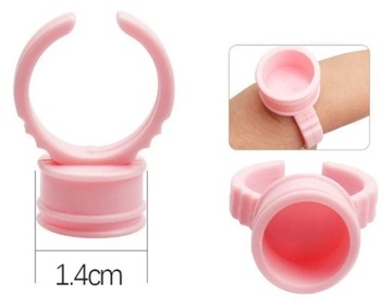 Кольцо-клей с чернилами, розовое, глубина 100 шт.