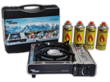 Maszynka turystyczna Mont Blanc + 4 kartusze Alpen