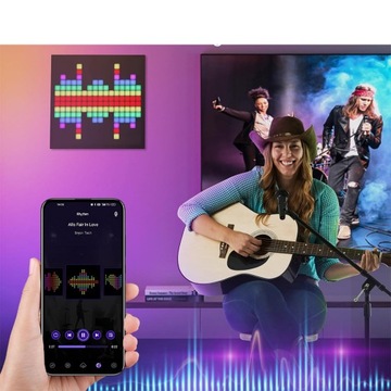 RGB LED ПИКСЕЛЬ-АРТ ДИСПЛЕЙ ДЛЯ ИГРОВОЙ КОМНАТЫ ЦИФРОВАЯ СВЕТОДИОДНАЯ ПАНЕЛЬ ЧАСОВ 16X16