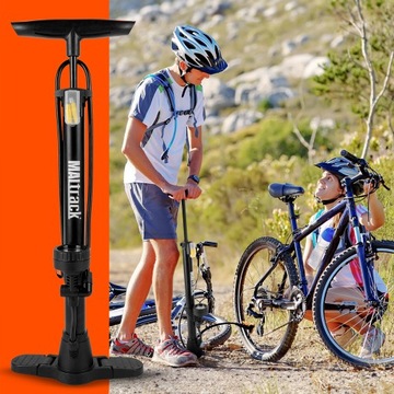 НАПОЛЬНЫЙ ВЕЛОСИПЕДНЫЙ НАСОС С МАНОМЕТРОМ ДЛЯ ВЕЛОСИПЕДНЫХ МЯЧИКОВ, МАТРАС, 3 КОНЦА