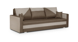 Kanapa sofa 3 os z funkcją spania sprężyny bonell ASTO1 brązowy/beżowy