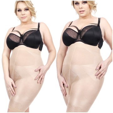 Orirose gorset Majtki WYSZCZUPLAJĄCE brzuch MODELUJĄCE uda ramiączka SIZE +