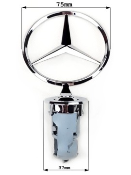 C123 W124 STAR W ЭМБЛЕМА РЕШЕТКИ РАДИАТОРА ХРОМИРОВАННЫЙ МЕТАЛЛ