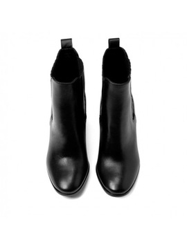 czarne klasyczne botki na słupku skórzane buty damskie Kazar 40