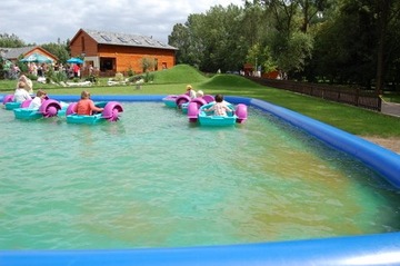 BASEN POMPOWANY 8X6 M FESTYN KULE PVC 0,9 mm duży dla dzieci dorosłych