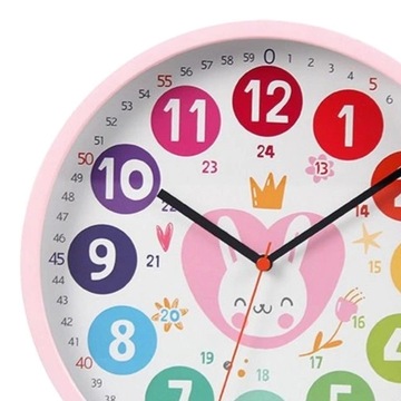 25cm Zegar ścienny do nauki Królik06
