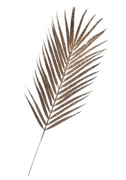 Liść duży cykas brokatowy złoty 70cm