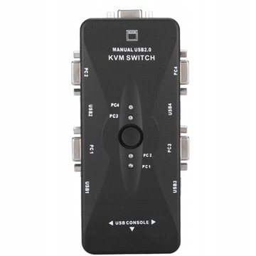 4-portowy USB 2.0 KVM VGA/SVGA monitor Hub
