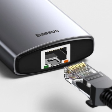 Адаптер-разветвитель Baseus Hub Splitter 8in1 USB-C — USB 3.0 HDMI USB-C MicroSD RJ45