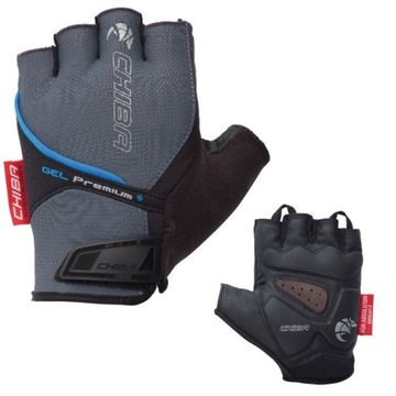 Rękawice rowerowe CHIBA Gel Premium szare XS