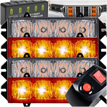4 SZT LAMPY OSTRZEGAWCZE DIODOWE KOGUTY LED STROBOSKOPY LAMPA DROGOWA