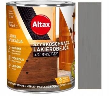 ALTAX LAKIEROBEJCA DO WNĘTRZ 0,75L SZARY