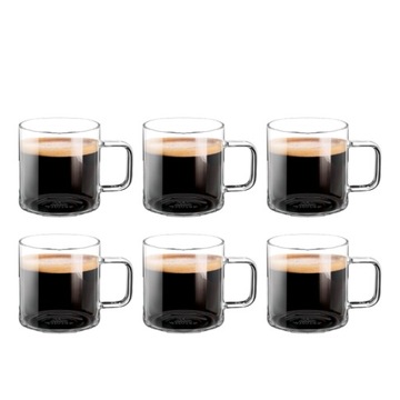 Kubek do herbaty lub kawy szklany termiczny Wilmax 500 ml zestaw 6 szt