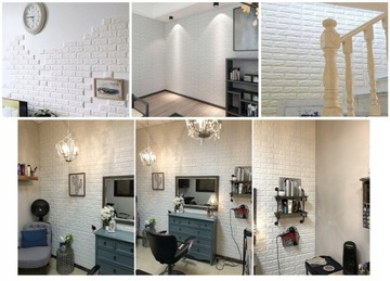 x10 СТЕНОВЫЕ ПАНЕЛИ 3D СТЕНОВЫЕ ПАНЕЛИ САМОКЛЕЯЩИЕСЯ КИРПИЧ БЕЛЫЕ КУХОННЫЕ ОБОИ