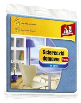 JAN NIEZBĘDNY DOMOWE ŚCIERECZKI DO SPRZĄTANIA DOMU 3szt.