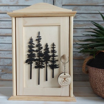 Деревянный органайзер для ключей Декоративный шкаф