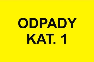 Nr.41 ODPADY KAT 1 (żółta) TABLICA OSTRZEGAWCZA