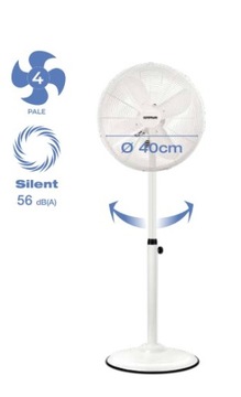 НАПОЛЬНЫЙ ВЕНТИЛЯТОР, КОЛЕБАНИЕ, металлический ТАЙМЕР