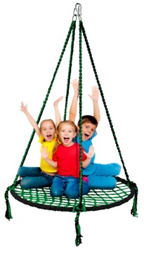 Садовые качели ГНЕЗДО АИСТИ для детей БИНГО большие 100СМ обруч МЕТАЛЛ