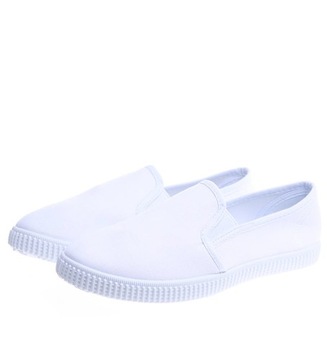 MATERIAŁOWE WSUWANE TENISÓWKI DAMSKIE buty trampki slip on 14485 38