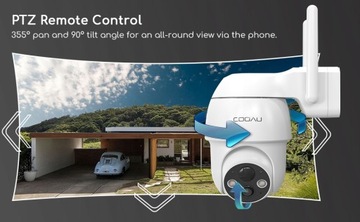 Kamera Zewnętrzna WiFi 2K OBROTOWA ZOOM Akumulator