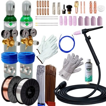 Butla Argon + Agron CO2 Uchwyt spawalniczy TIG Lift Spawanie MIG i TIG
