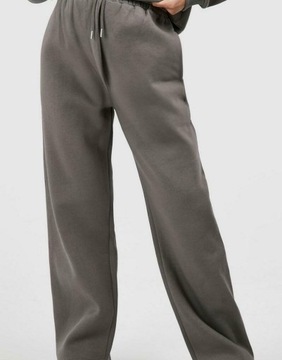 SIMPLE Smooth BOOHOO 38 СЕРЫЕ КЛАССИЧЕСКИЕ СВОБОДНЫЕ СПОРТИВНЫЕ БРЮКИ ДЛЯ БЕРЕМЕННОСТИ