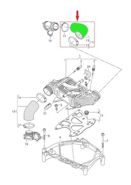 TRUBKA TURBO VW TRANSPORTER T6 2.0 D 03N145822A