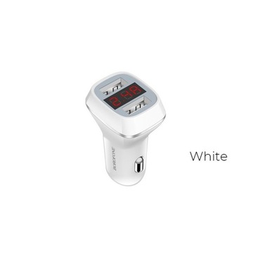 ŁADOWARKA SAMOCHODOWA 2X USB Z WYŚWIETLACZEM LCD