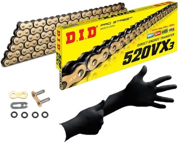 ŁAŃCUCH NAPĘD-OWY DID 520 VX3 110 OGNIW ZAPINKA