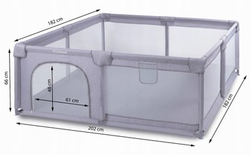 KOJEC DLA DZIECKA plac zabaw Kidwell FANKO Gray 180x200 cm DUŻY