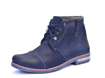 OCIEPLANE MĘSKIE OBUWIE ZIMOWE SKÓRZANE BUTY 120