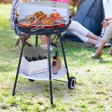 Многофункциональный гриль, удобный, прочный, с полкой для хранения продуктов.