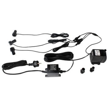 Pompa zanurzeniowa do fontanny 25W 1500l/h + 3x białe pierścienie LED