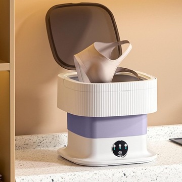 PRZENOŚNA MINI PRALKA SKŁADANA PODRÓŻNA AUTOMATYCZNA TURYSTYCZNA 10L 40W