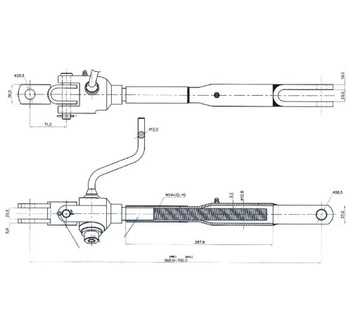 Wieszak prawy z korbą C-330 42371110 CA20-014 APARTS