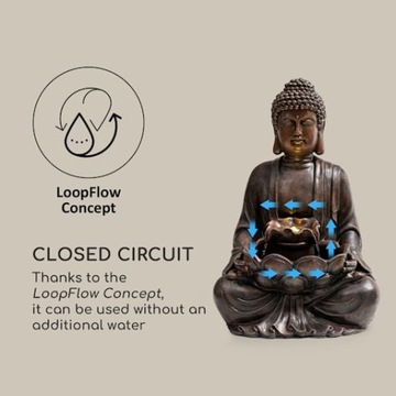 Светодиодный солнечный фонтан Dharma 48 x 72 x 41 см, полирезина LoopFlow SunRiver