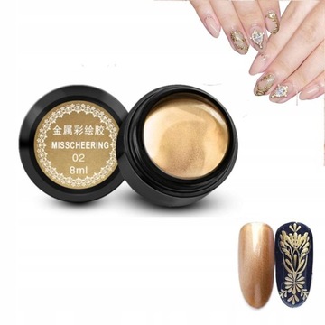 ŻEL DO ZDOBIEŃ PAINT GEL ORNAMENTY ZŁOTY - 8ml