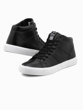 Buty męskie sneakersy za kostkę czarne V6 F0124 40