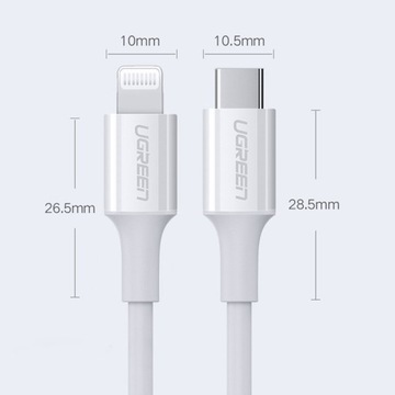КАБЕЛЬ UЗЕЛЕНЫЙ MFI USB-C LIGHTNING 3А 1,5М