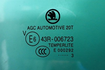 SKLO (OKNO) DVEŘE PRAVÝ ZADNÍ ORIGINÁLNÍ 565845206A SKODA KODIAK 23R
